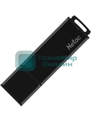 Флешка USB Netac U351 (NT03U351N-064G-20BK), 64Gb, USB 2.0, R/W 25/10, черный