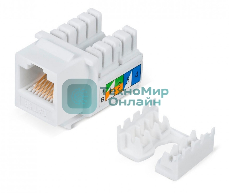 Модуль Hyperline WRLine WR-KJ-RJ45-C5E-90 информ. KeystoneRJ45 1 кат.5E UTP бел. (упак.:1шт)