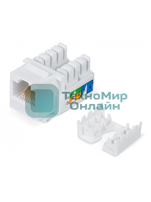 Модуль Hyperline WRLine WR-KJ-RJ45-C5E-90 информ. KeystoneRJ45 1 кат.5E UTP бел. (упак.:1шт)