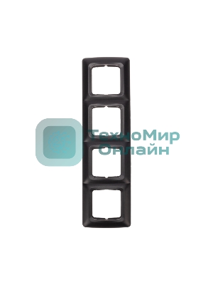 Рамка Kranz 4-я DEA горизонтальная черный Металлик