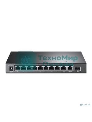 Коммутатор TP-Link 8-port 10/100Mbps Unmanaged PoE switch, 2 Gb RJ45 + 1 Gb SFP uplinks, PoE budget up to 124W