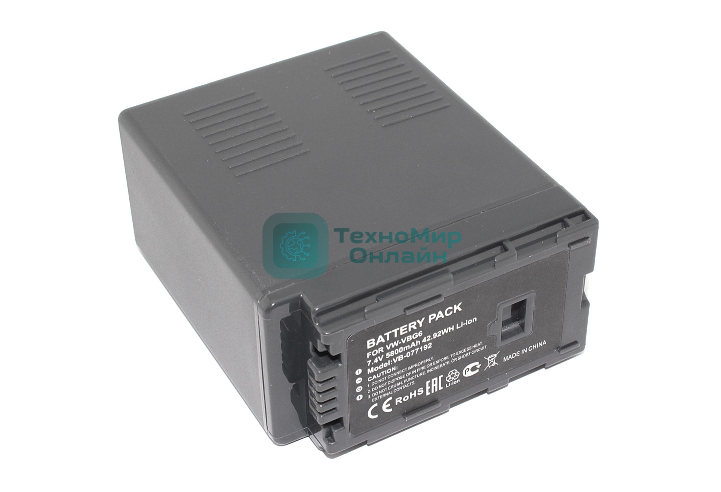 Аккумуляторная батарея для фото и видеокамеры Panasonic AG-AC, AF (VW-VBG6) 7.4V 5800mAh