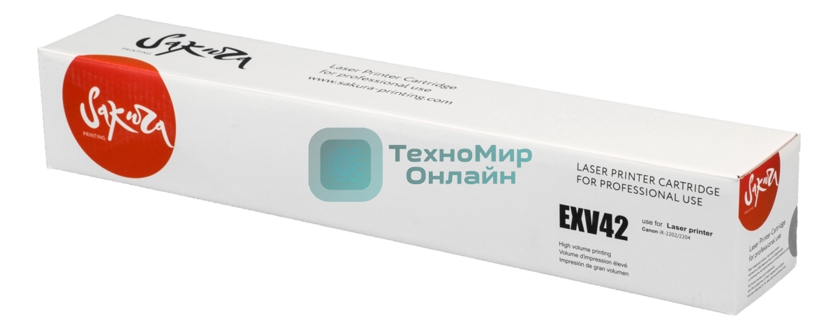 Тонер-туба Sakura CEXV42 для Canon iR-2202/2204, черный, 10 200к.