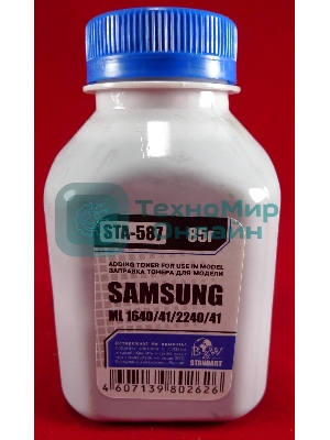 Тонер Samsung ML-1640/41/1910/15/2240/41/SCX 4600/23 (фл, 85г) B&W Standart фас России