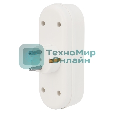 Набор тройников электрических линейных Rexant 16 А с заземлением, белый (2 шт./уп.)