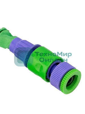 Набор поливочный Palisad усиленый растягивающийся шланг 15 м, 7-реж пистолет, соед., адаптер