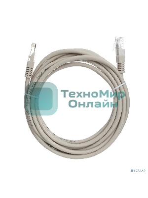 Коммутационный шнур Патч-корд литой Aopen/Qust ANP511 3M UTP cat.5е 3м серый