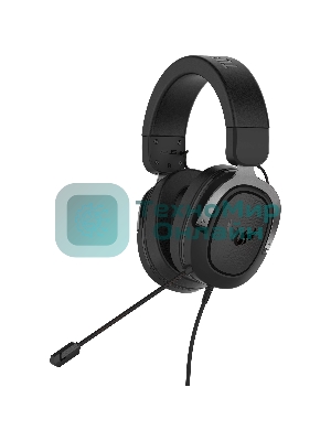 Гарнитура ASUS TUF Gaming H1 Wireless чёрный, беспроводная + проводная, USB/USB-C, до 15 ч, виртуальный 7.1, шумоподавление микрофона