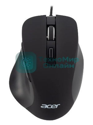 Мышь проводная Acer OMW120 черный, 2000 dpi, USB, кнопки - 6