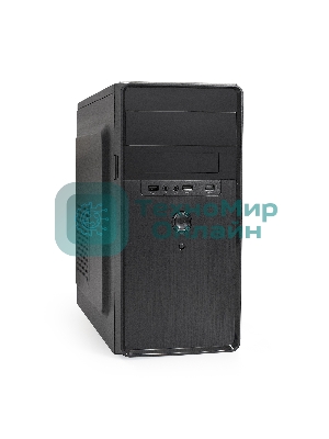 Компьютерный корпус Minitower ExeGate BA-309-UNS400 (mATX, БП UNS400 с вент. 12см, 2*USB, HD аудио, черный)