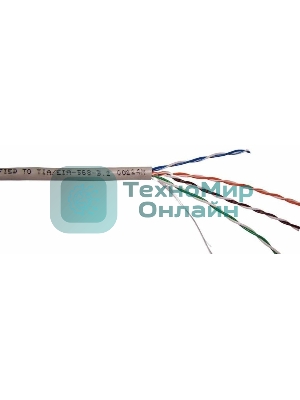 Кабель TWT UTP, 4 пары, Кат.6, LSZH, белый, 305 метров