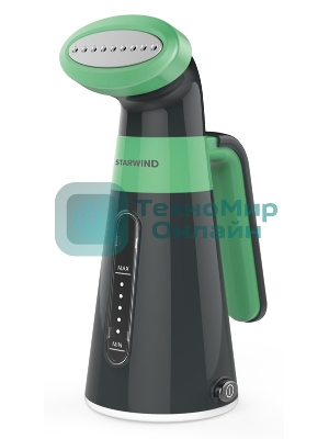 Отпариватель Starwind STG1200 серый/зеленый, 800 Вт, 20 г/мин, 150 мл