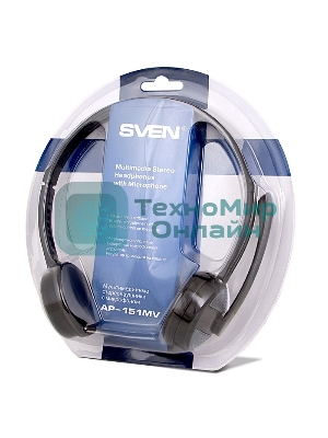 Гарнитура Sven AP-151MV чёрный, проводная, 3.5 мм