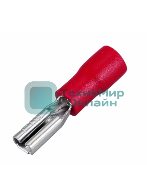 Клемма плоская Rexant, изолированная гнездо - 3.8 мм, 0.5-1.5 мм², (РПи-м 1.5-(2.8)/РПИм 1,25-250/FDD1.25-110(5)), в упак. 10 шт.