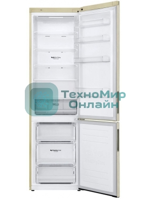 Холодильник LG GA-B509CECL бежевый, двухкамерный, 277/107л, морозилка снизу, No Frost