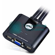 Переключатель ATEN 2-Port USB VGA Cable KVM Switch with Remote Port Selector