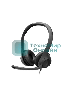 Гарнитура Logitech H390 чёрный, проводная, USB