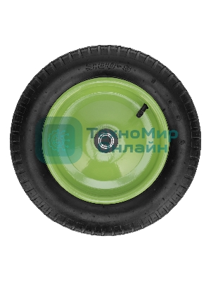 Колесо Сибртех пневматическое 3,00-8, длина оси 90мм,подшипник 16мм