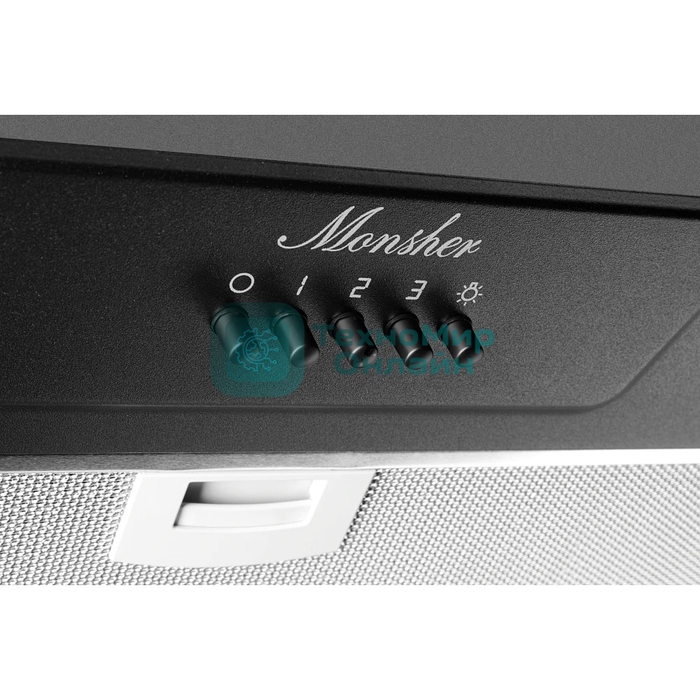 Вытяжка встраиваемая Monsher INHIT 60 Noir черный, 53 см, 1100 куб. м/ч, 53 дБ