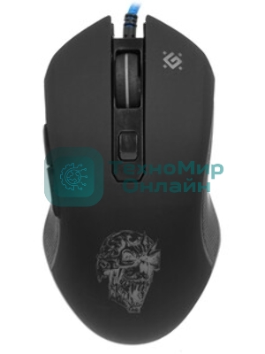 Мышь проводная Defender Sleipnir GM-927 черный, 12800 dpi, USB, кнопки - 6