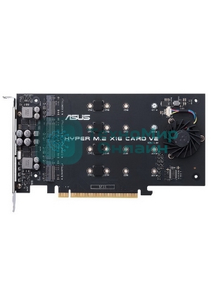 Внутренний адаптер ASUS для создания массивов RAID HYPER M.2 X16 CARD V2