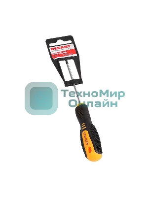 Отвертка крестовая Rexant PH 0х75 мм, двухкомпонентная рукоятка