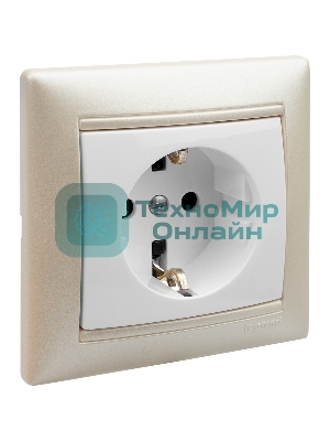 Розетка электрическая Valena с заземлением (белая)