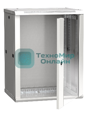 Шкаф ITK LINEA W 12U 600x450 мм дверь стекло, RAL7035