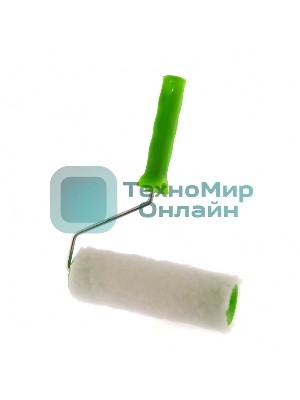 Валик с натуральным мехом Сибртех, с ручкой, 200 мм, ворс 12 мм, D 48 мм, D ручки 6 мм