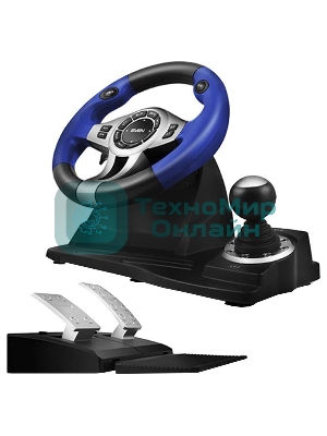 Руль черный SVEN GC-W600 (виброотдача, педали, джойстик, 12 кн., USB)