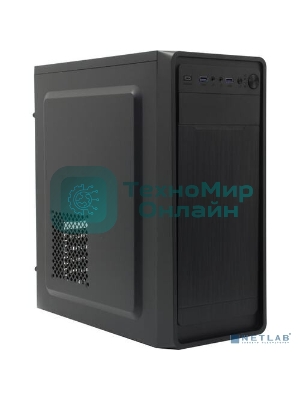 Компьютерный корпус Miditower ExeGate XP-332UC (ATX, без БП, 2хUSB 3.0/1хTypeC, аудио, черный)