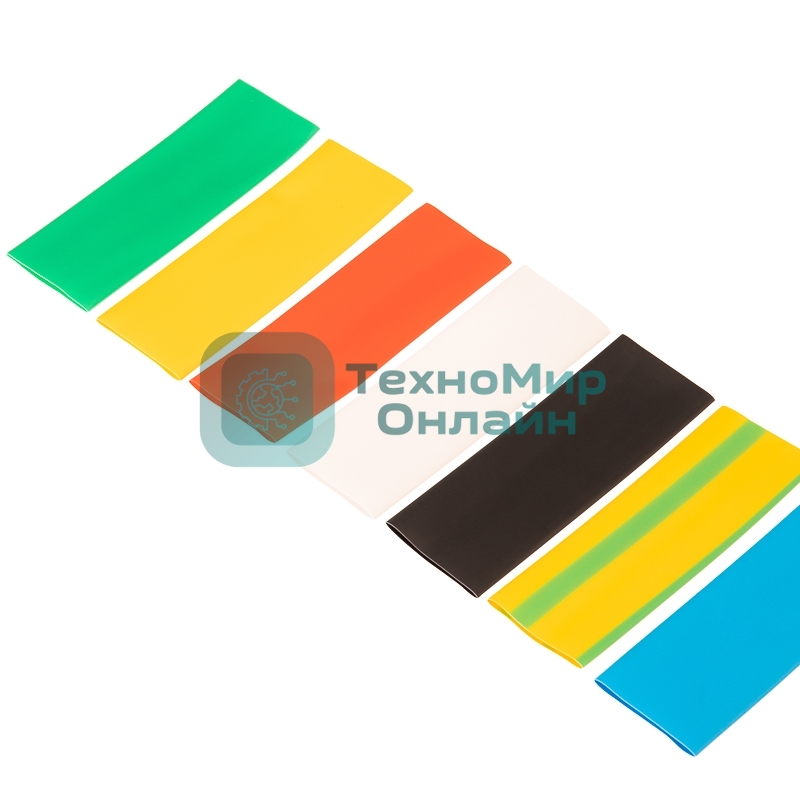 Набор термоусаживаемых трубок Rexant №21 ТУТ нг 25/12,5 мм, 7 цветов (упак. 21 шт. по 10 см)