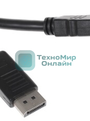 Кабель DisplayPort->HDMI Cablexpert CC-DP-HDMI-4K-6, 4K, 1.8м, 20M/19M, черный, экран, пакет