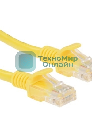 Патч-корд UTP cat.5e, 0.5м ExeGate желтый