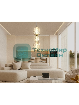 Подвесной светодиодный светильник Ambrella light LH30102 SB/TI бронза/янтарь 23W 3000K 140*140*1760