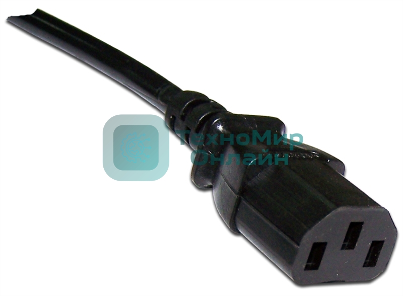 Шнур питания Lanmaster C13-Schuko угловая, 3х0.75, 220В, 10А, черный, 5 метров