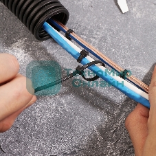 Хомут-стяжкa нейлоновая с тройным замком Rexant 150x3,6 мм, черная, упаковка 100 шт.