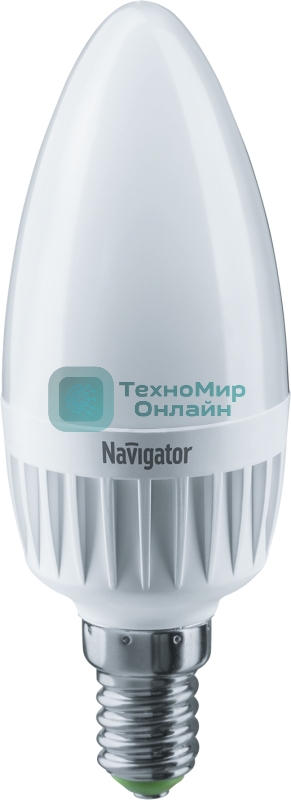 Лампа светодиодная Navigator NLL-C37-7-230-2.7K-E14-FR 7Вт свеча 2700К тепл. белый E14 500лм 176-264В