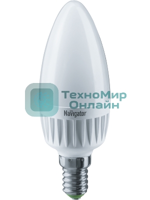 Лампа светодиодная Navigator NLL-C37-7-230-2.7K-E14-FR 7Вт свеча 2700К тепл. белый E14 500лм 176-264В