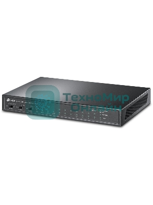 Коммутатор TP-Link 8-port 10/100Mbps Unmanaged PoE switch, 2 Gb RJ45 + 1 Gb SFP uplinks, PoE budget up to 124W