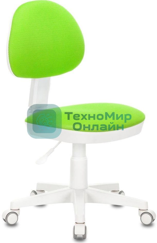 Кресло детское Бюрократ KD-3 салатовый TW-18 крестов. пластик белый