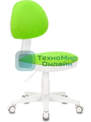 Кресло детское Бюрократ KD-3 салатовый TW-18 крестов. пластик белый
