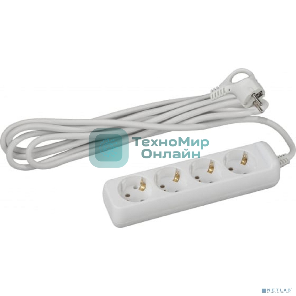 Удлинитель ЭРА 4 гнезда 5 м с/з U-4e-5m ПВС