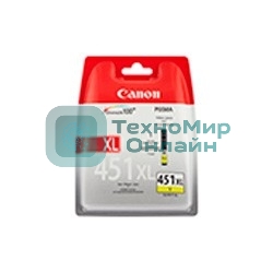 Картридж струйный CLI-451Y (6526B001) для Canon PIXMA iP7240/MG6340/MG5440, Желтый(Yellow), 344стр.
