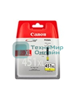 Картридж струйный CLI-451Y (6526B001) для Canon PIXMA iP7240/MG6340/MG5440, Желтый(Yellow), 344стр.