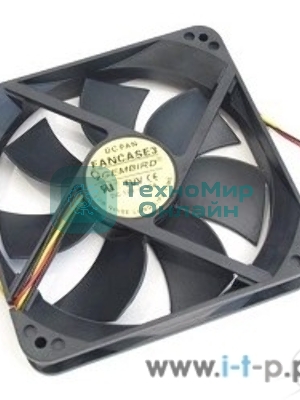 Вентилятор для корпуса Gembird черный, 120 мм, 2000 об/мин, 38 дБ, 3 pin