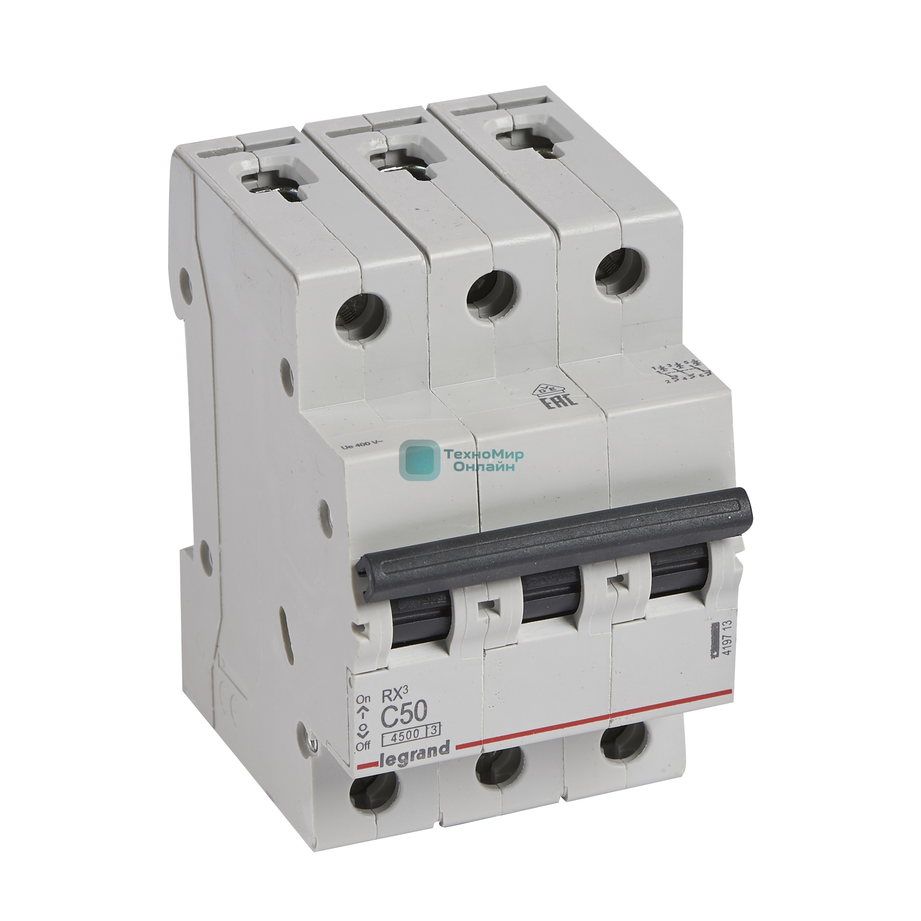 Выключатель автоматический RX3 4,5кА 50А 3П C RX3 Авт.выключатель 4,5кА 50А 3П C
