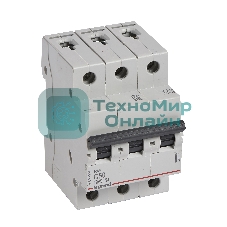 Выключатель автоматический RX3 4,5кА 50А 3П C RX3 Авт.выключатель 4,5кА 50А 3П C