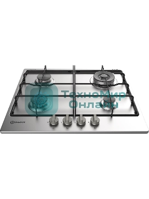 Газовая варочная поверхность Indesit THP 642 W/IX/I RU нержавеющая сталь