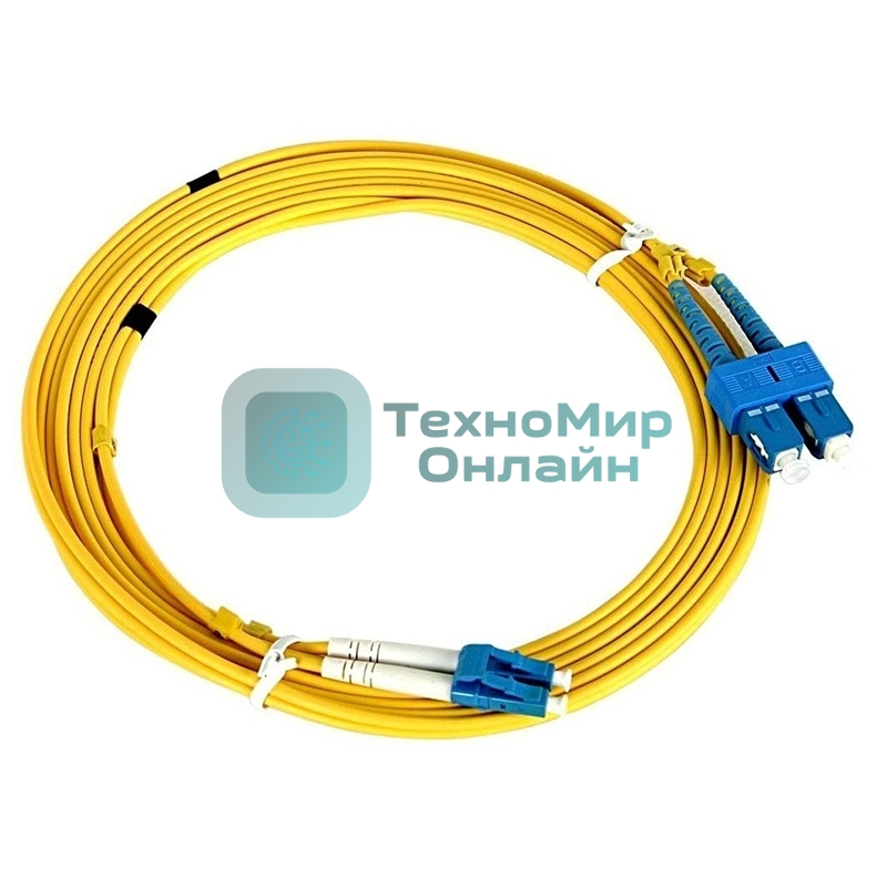 Патч-корд оптический Rexant (SM), 9/125 (OS2), LC/UPC-SC/UPC, 3 мм (Duplex), LSZH, 2 м